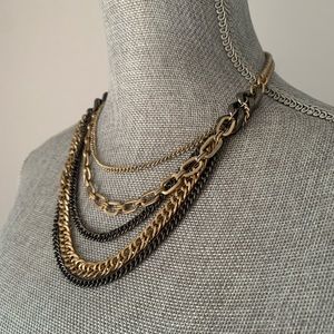 Layered Chains Statement necklace